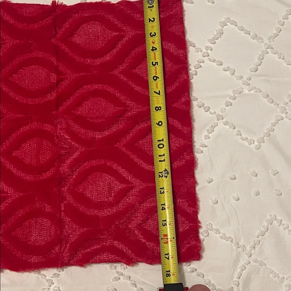 Set of Two Red textured Patterned Pillow Covers new